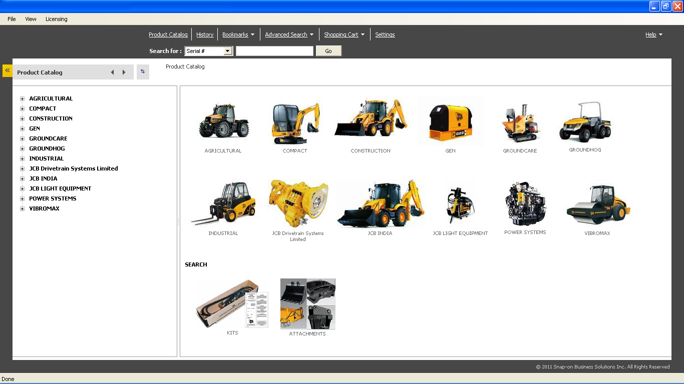 Jcb SPP 1.17.0002 + Service Manuals All Models & SN Untill 2013 –  EPC Dealer Software DVD -Service Parts Pro -2 License Included !