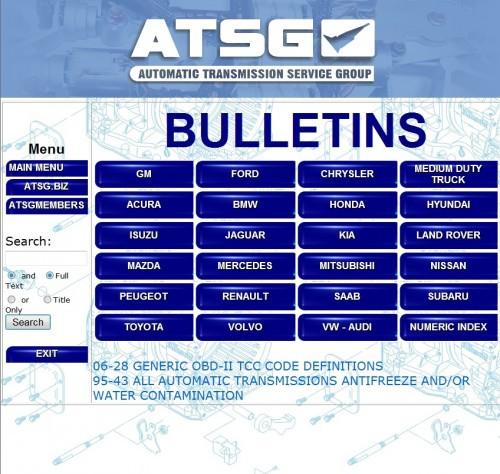 ATSG 2012 Automatic Transmission Service Group-All Models Up To 2012 – Diagnostics & Service Software-More Then 1 Pc !