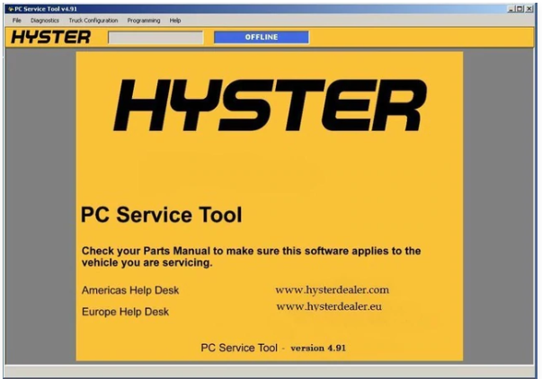 Yale Hyster PC Service Tool v 4.91 Diagnostic And Programming Software Latest 2018