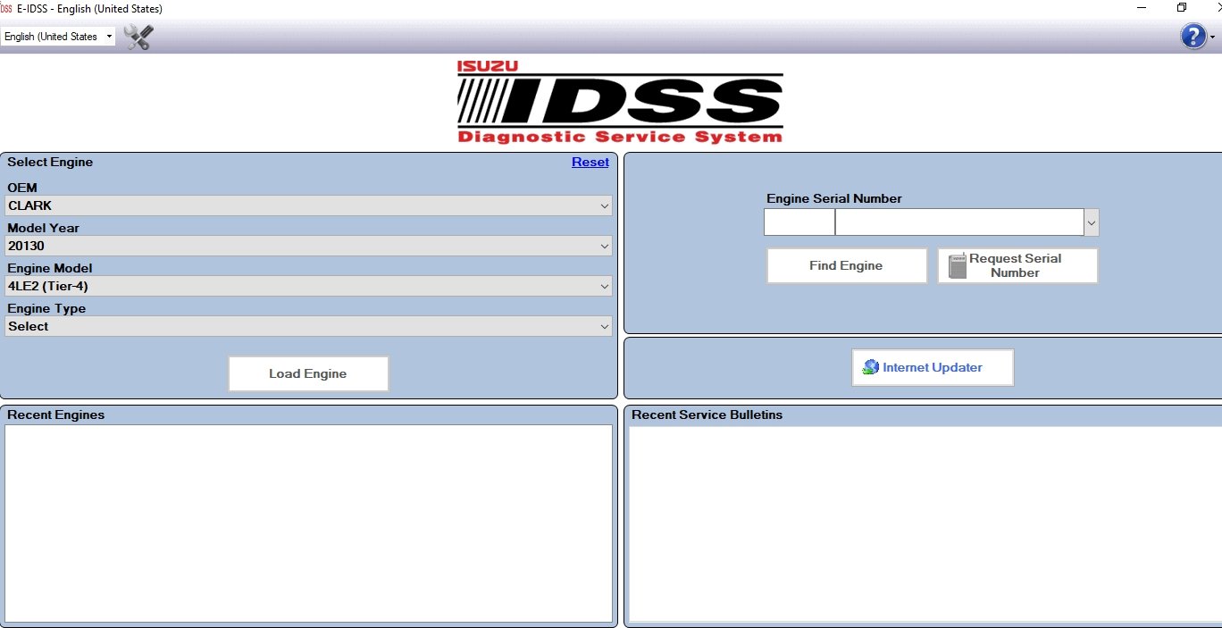 Isuzu Diagnostic Service System E-IDSS 08/2021 – Exclusive Software For Isuzu Industrial Global Region Engines