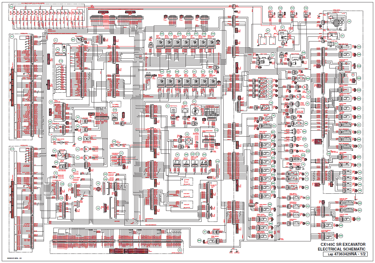 Case CX145C SR Excavator Complete Wiring Diagram Electrical System Schematics
