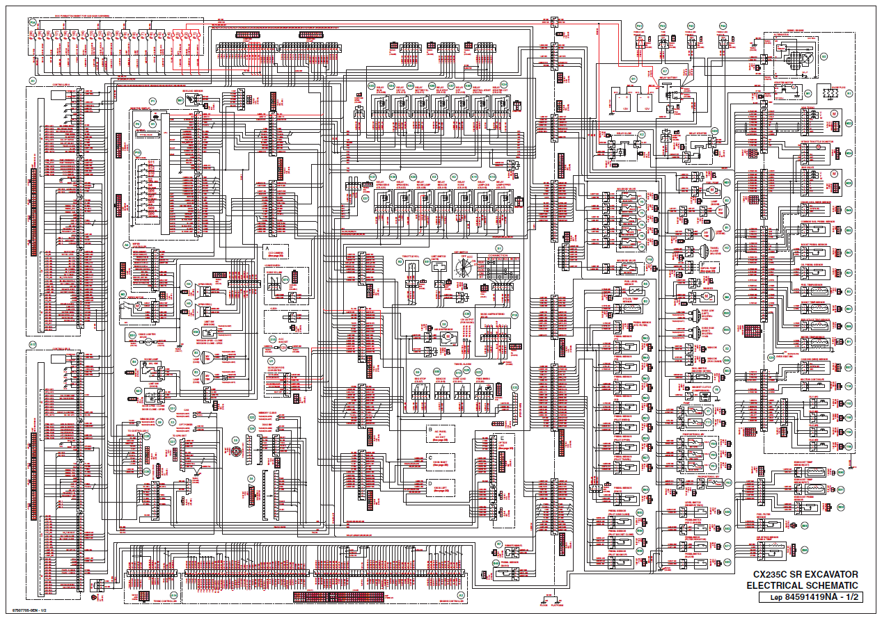 Case CX235C SR Excavator Complete Wiring Diagram Electrical System Schematics
