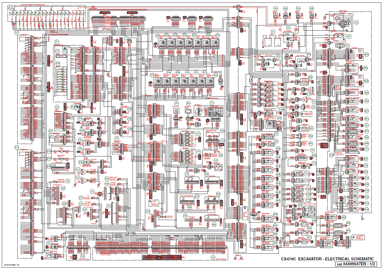 Case CX470C Excavator Complete Wiring Diagram Electrical System Schematics